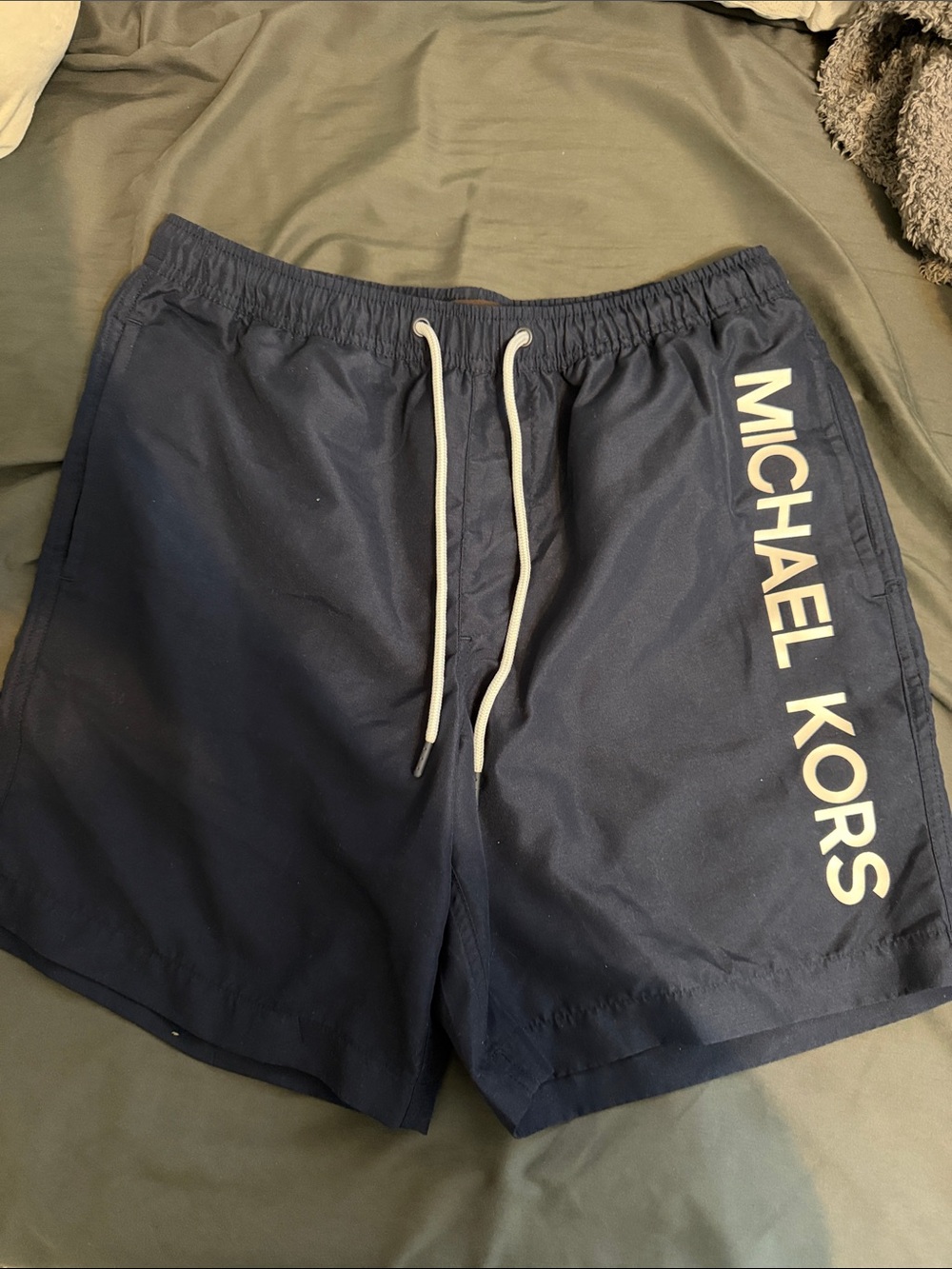 Michael Kors Navy Athletic Swim Shorts with White Logo